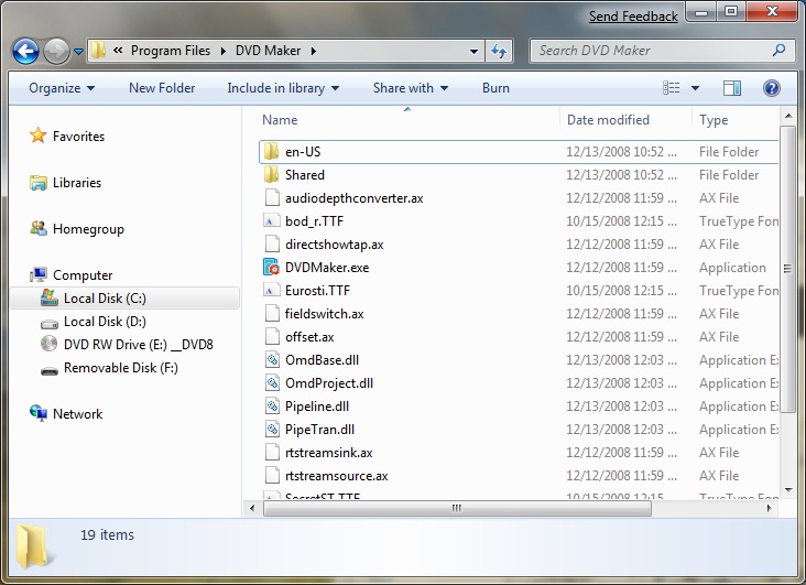 Windows 7 Default Program Folder