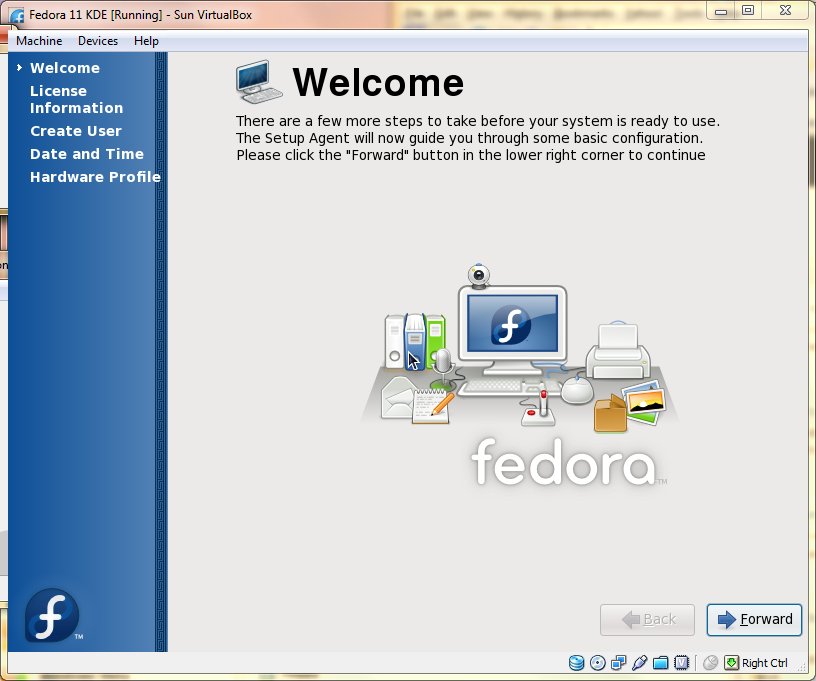 Fedora 10 Program Startup
