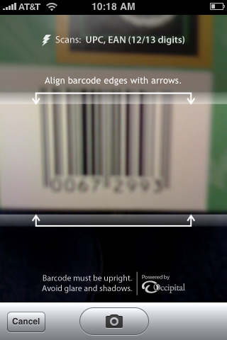 barcode scanner icon. Tap on the bolt icon on the