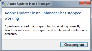 adobe download manager has stopped working windows 7